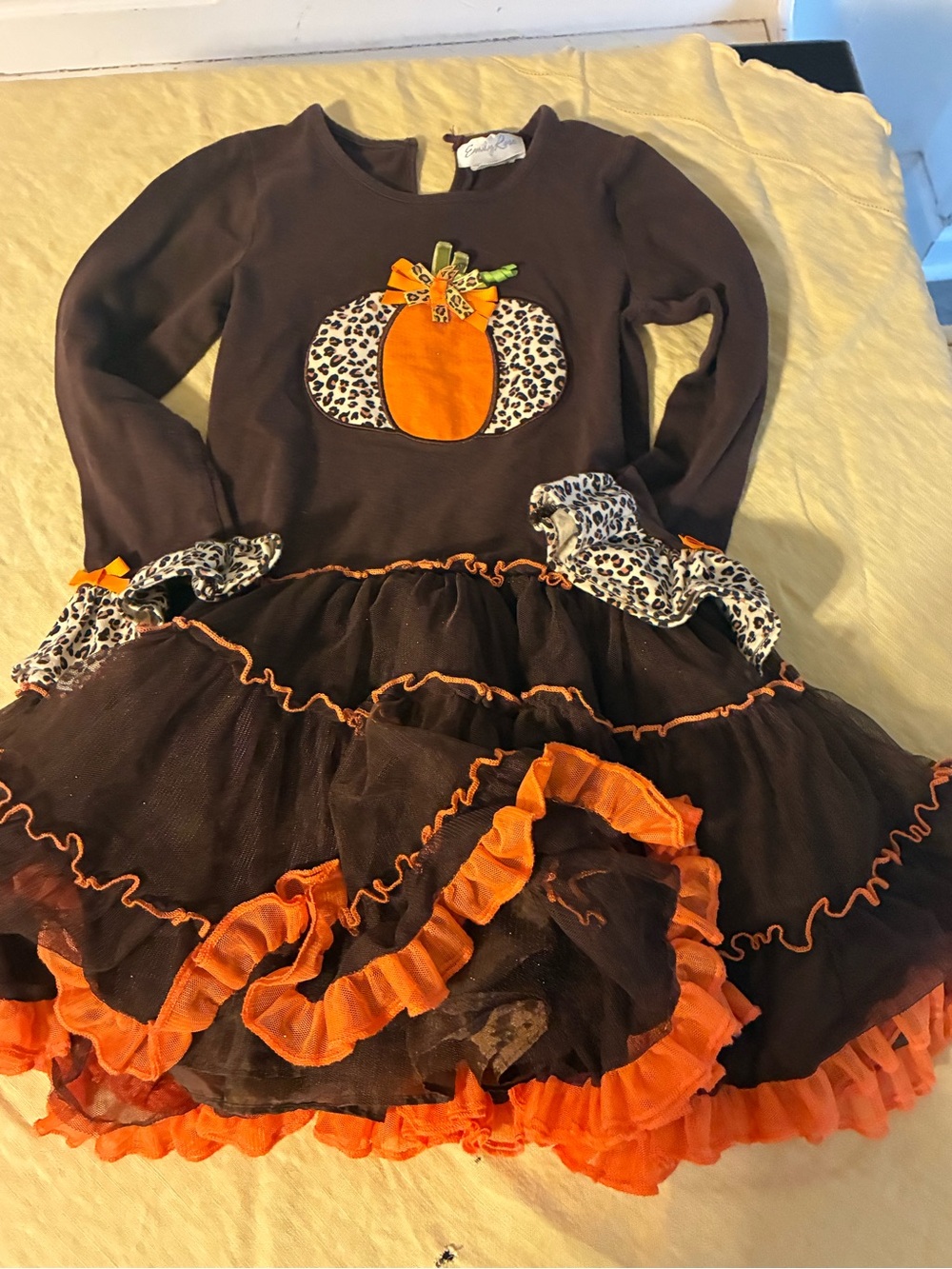 Emily Rose Girl’s 8 Fall Pumpkin Matching Outfit - Picture 2 of 6